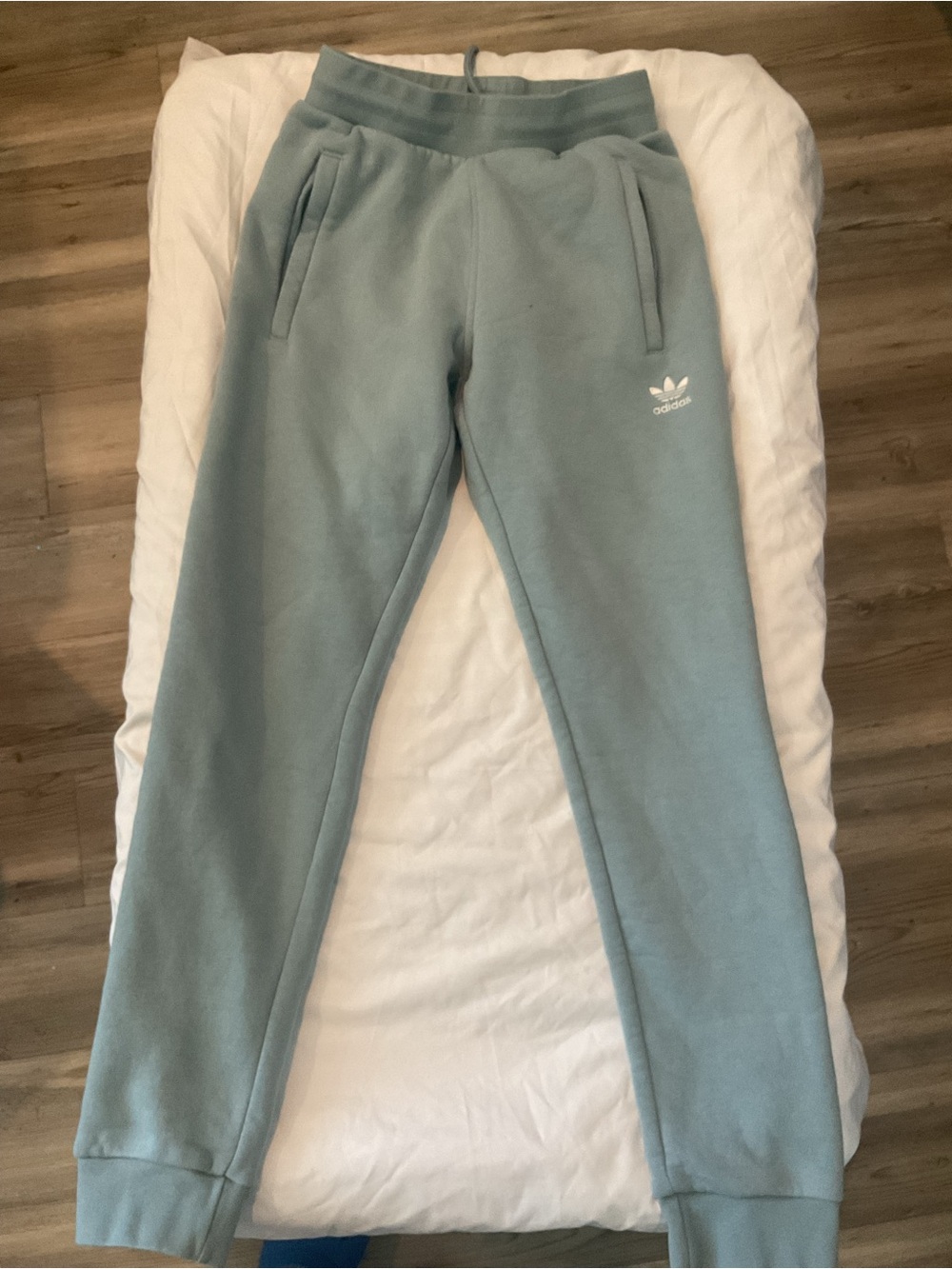 adidas Light Teal Men's Fleece Jogger Sweatpants